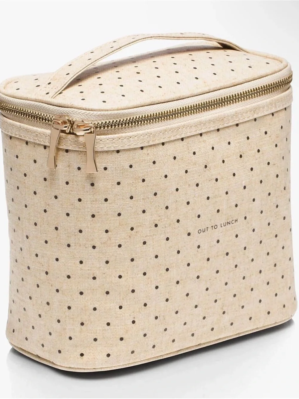 KATE SPADE Cream Polka Dot Cosmetic Case - Compact Travel Organizer